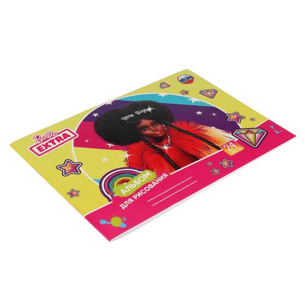 Альбом д/рис БАРБИ 24л, скр, диз 2, барби экстра Умка в кор.30шт