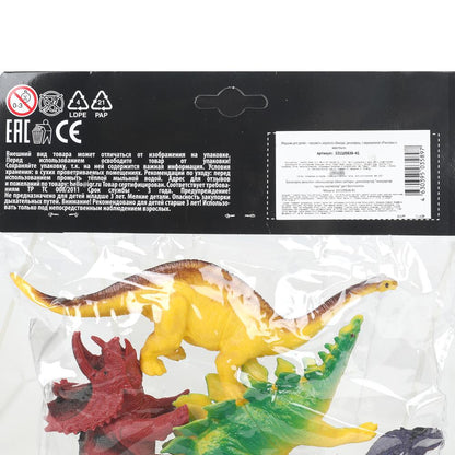Игрушка пластизоль ДИНОЗАВРЫ 4 шт./упаковка, хеддер Рассказы о животных в кор.2*96наб