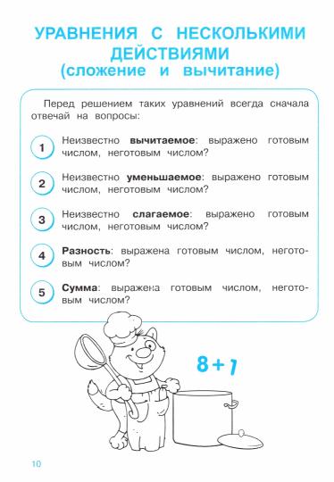 Тренажер. Учимся решать уравнения. Для начальной школы.