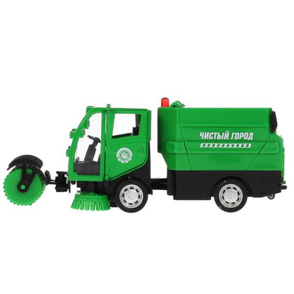 VACCAR-12SL-GN 317735 Машина металл свет-звук УБОРОЧНАЯ МАШИНА 15,5 см, двери, багажник, зеленый, кор. Те