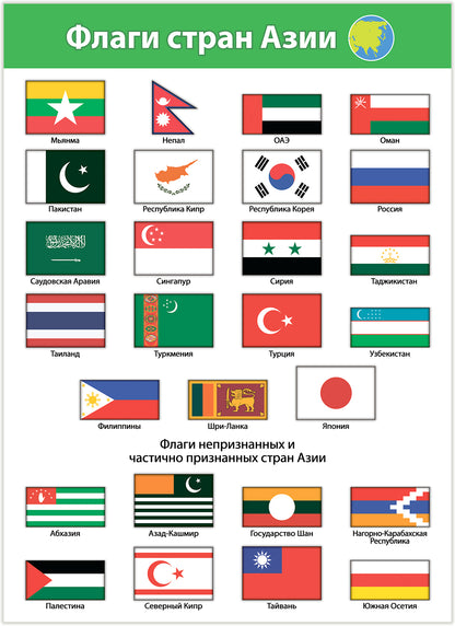 4127 Комплект плакатов. Флаги мира