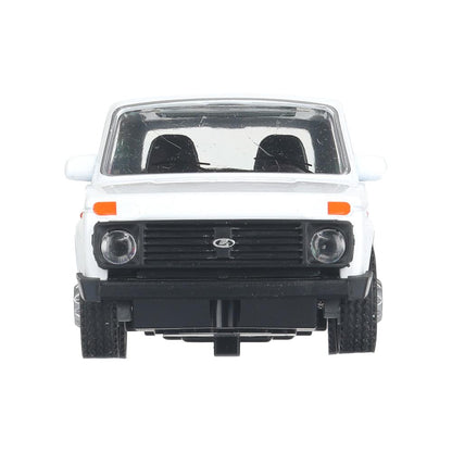 Машина металл LADA 4x4 длина 10 см, инерц, белый, кор. Технопарк в кор.72шт