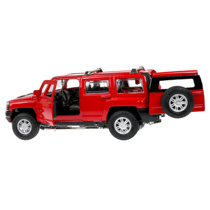 Машина металл светзвук HUMMER h3, 14,4 см, двери, багажник, инерция Технопарк в кор.2*24шт