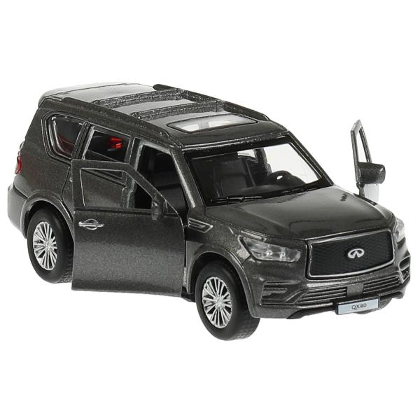 QX80-12-GY 338538 Машина металл INFINITI QX80, длина 12,5 см, двери, багаж, инер, серый, кор. Техноп