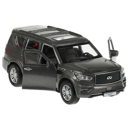 QX80-12-GY 338538 Машина металл INFINITI QX80, длина 12,5 см, двери, багаж, инер, серый, кор. Техноп
