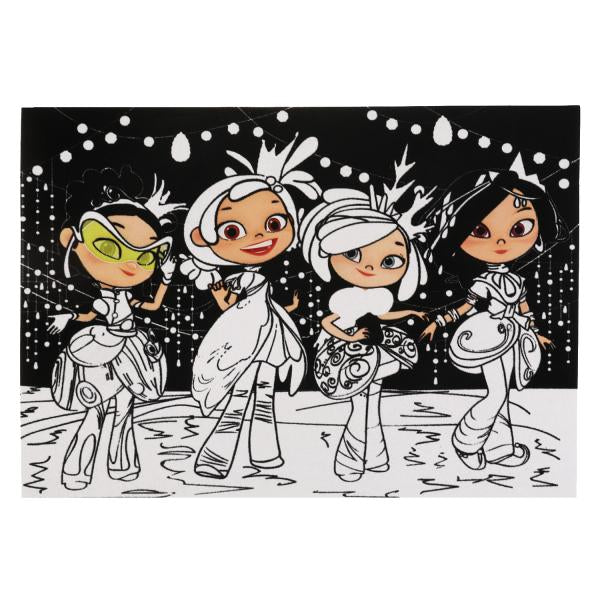 Набор д/дет тв-ва, СКАЗОЧНЫЙ ПАТРУЛЬ аппл-ция и раскаска на бархате,17х23см МУЛЬТИ АРТ в кор.100шт