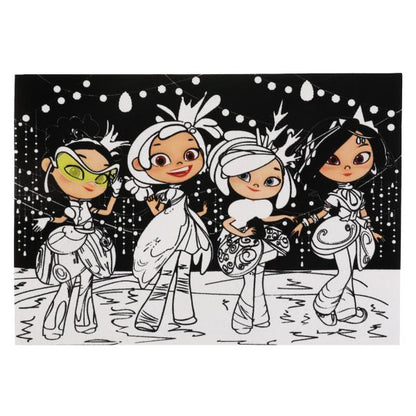 Набор д/дет тв-ва, СКАЗОЧНЫЙ ПАТРУЛЬ аппл-ция и раскаска на бархате,17х23см МУЛЬТИ АРТ в кор.100шт