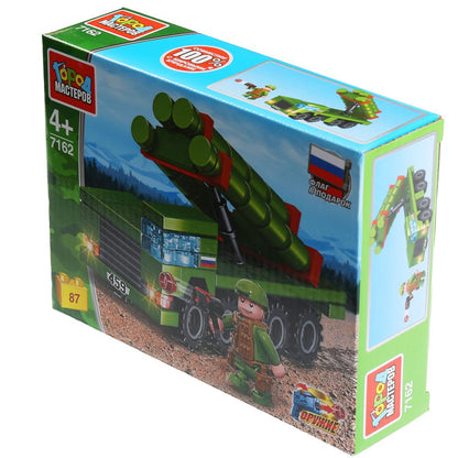 Конструктор "Город мастеров" армия: зрк с-300, с фигуркой, 87дет. в русс. кор. в кор.80шт