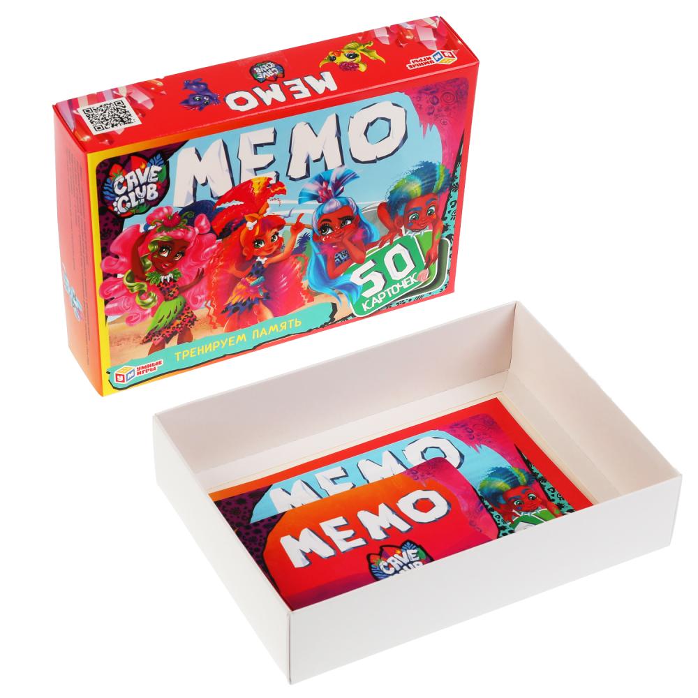 Кейв Клаб. Mémo du jeu sur la carte. (50 cartes, 65x95 mm). Couleur: 125х170х40мм. Умные игры в кор.50шт