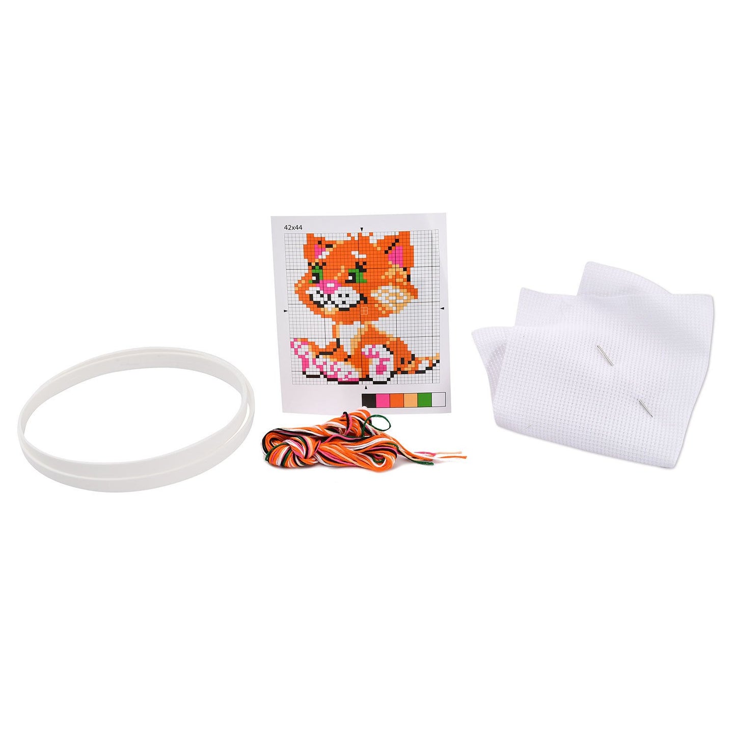 Набор для творчества. Вышивка "Котенок" (с рамкой и пяльцами)