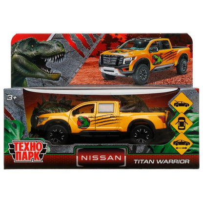 Machine en métal NISSAN TITAN DOUX 12,5 cm, double, sac, iner, jaune, cor. Parc technologique dans le cor.2*36шт