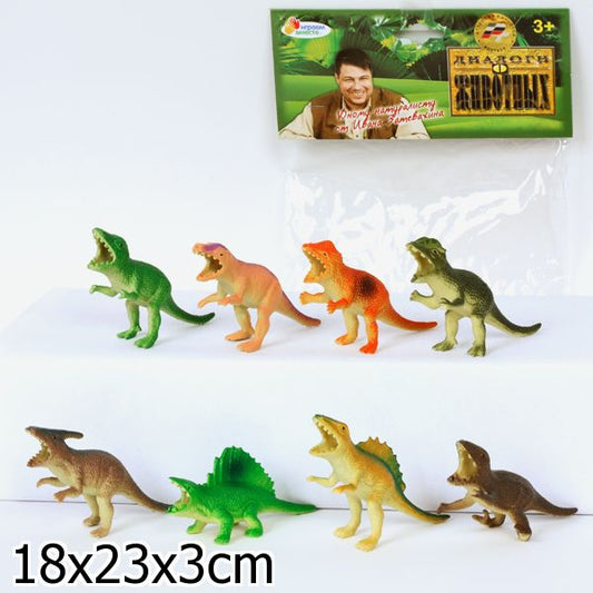 НАБОР ИЗ 8-И ДИНОЗАВРОВ "ИГРАЕМ ВМЕСТЕ" 10СМ, В АССОРТЕ. В ПАК. (РУСС. УП.) в кор.10*12наб