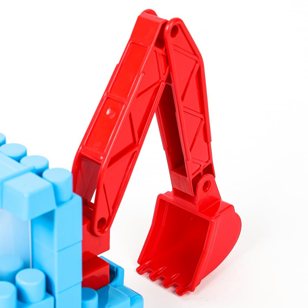 10046-BA Конструктор синий трактор+тележки с животными, 35 дет. Город мастеров в кор.8шт