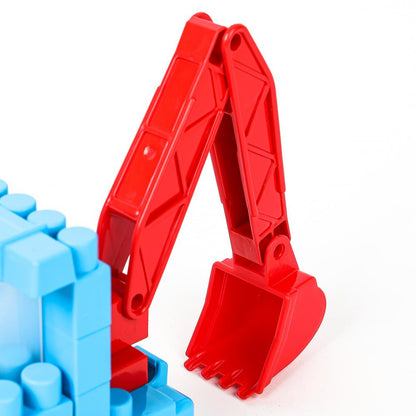 10046-BA Конструктор синий трактор+тележки с животными, 35 дет. Город мастеров в кор.8шт