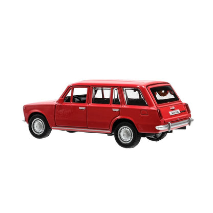 Машина металл ваз-2102 12 см, двери, багаж, инер, красный, кор. Технопарк в кор.2*36шт