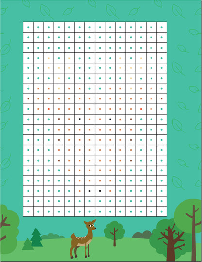 Пиксели. Клеим и рисуем. В лесу