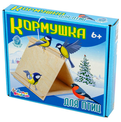 КОРМУШКА ДЛЯ ПТИЦ (ЗИМНИЙ РИСУНОК) в кор.14шт