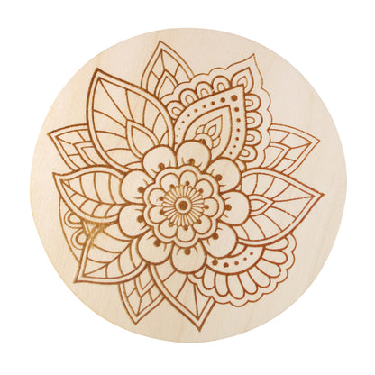 Выжигание. Дощечка для выжигания "Узор" (круг 130 мм, конверт А5)