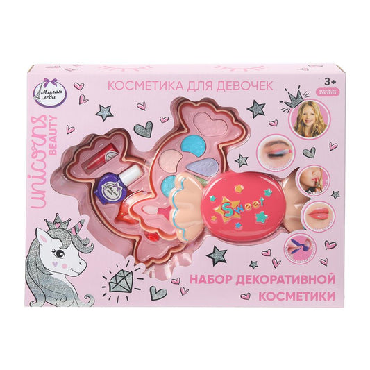 Косметика ДЛЯ ДЕВОЧЕК тени, помада д/губ, лаки для ногтей, блекс для губ МИЛАЯ ЛЕДИ в кор.2*36шт
