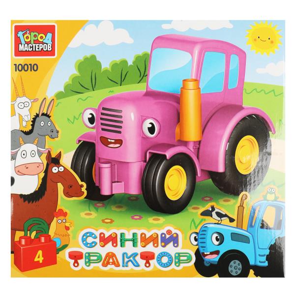 Город мастеров. Constructeur art.10010-GK "Tracteur: Tracteur rose" grands cubes, 4 jours.