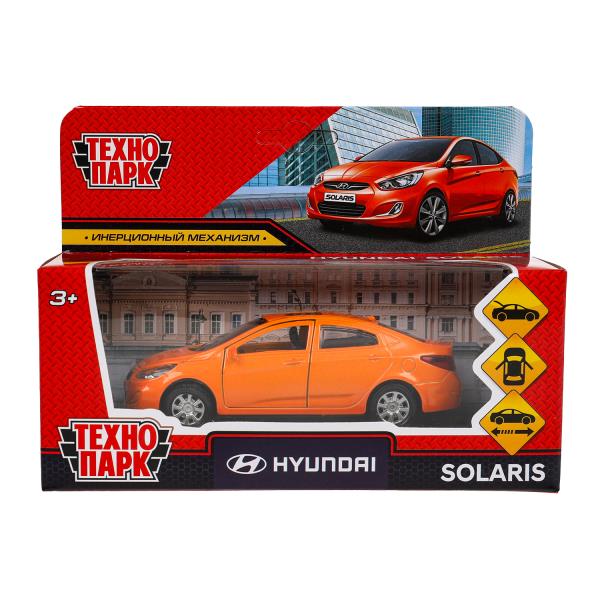 Machine en métal HYUNDAI SOLARIS, 12 cm, double, bagage, acier, orangé, cor. Parc technologique dans le cor.2*36шт