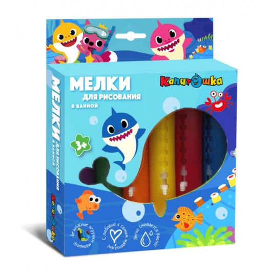 Мелки для рисования в ванной в кор. КАПИТОШКА в кор.48шт
