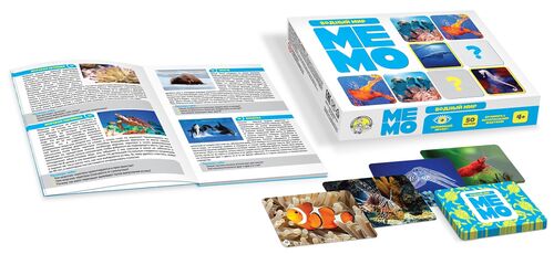 Игра настольная МЕМО "Водный мир" (50 карточек)