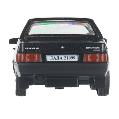 Машина металл LADA lada 21099 длина 10,5 см, инерц, черный, кор. Технопарк в кор.2*36шт
