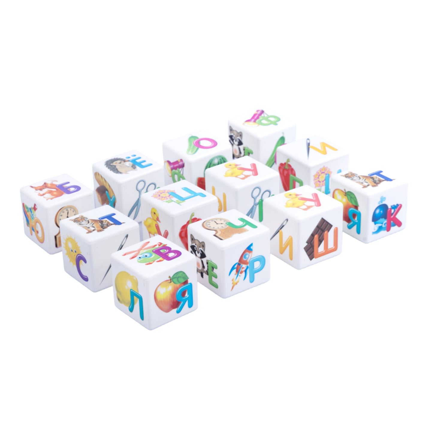 Cubes "Учись играя. Азбука для самых маленьких" 12 шт (sans options)