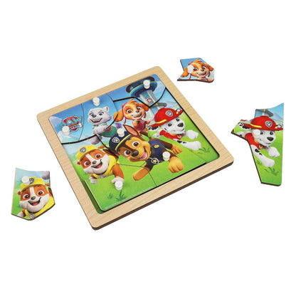 Игрушка деревянная рамка-вкладыш с ручками Щенячий Патруль 17*17 см, термопак Буратино в кор.20шт