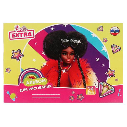Альбом д/рис БАРБИ 24л, скр, диз 2, барби экстра Умка в кор.30шт