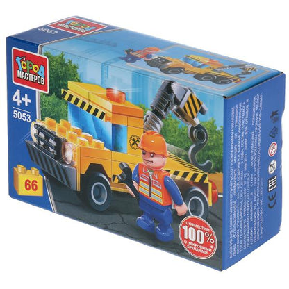 Конструктор "Город мастеров" эвакуатор, 66дет. в русс. кор. в кор.2*40шт