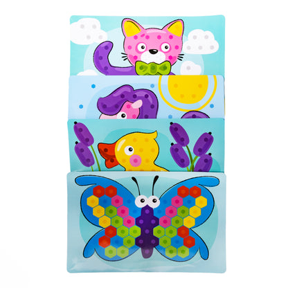 Мозаика для самых маленьких Baby Toys "Утенок" d2,5/7 цв (107 эл) шестигранная nev кор