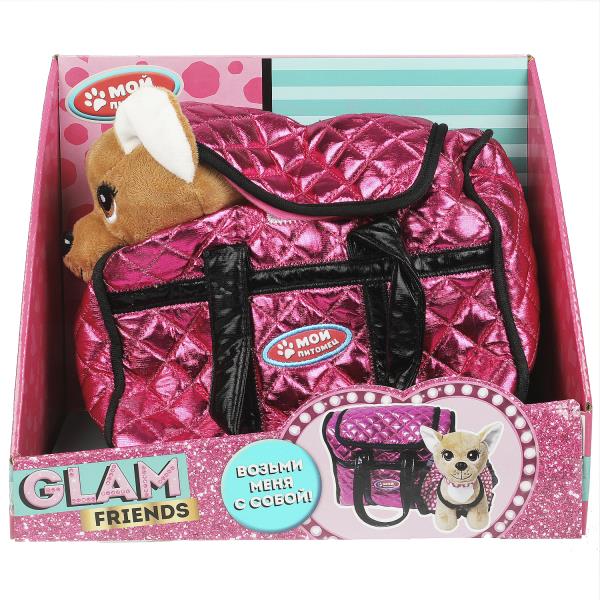 Мягкая игрушка чихуахуа 20см в сумочке в кор. МОЙ ПИТОМЕЦ в кор.36шт