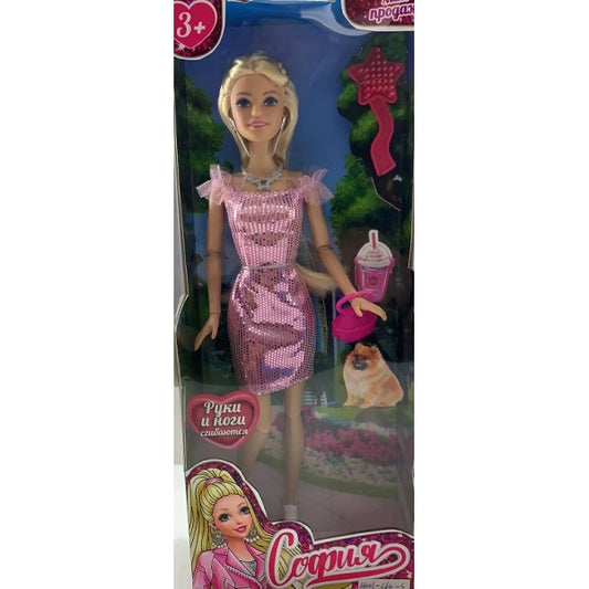 Кукла 29см София, руки и ноги сгиб., акс, кор КАРАПУЗ в кор.24шт