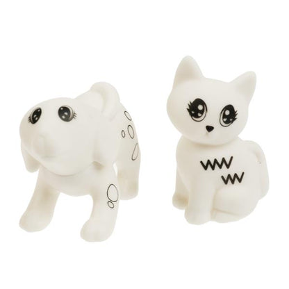 Набор д/детского тв-ва пластиковая фигурка для росписи, собачка и кошечка МУЛЬТИ АРТ в кор.2*96шт