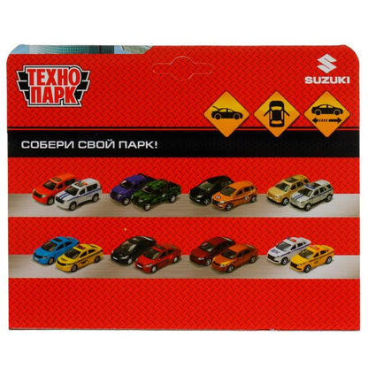 JIMNY-12FIL-GY335446 Машина металл SUZUKI JIMNY 11,5 см, двер, баг, инер, сер, кор. Технопарк в кор.