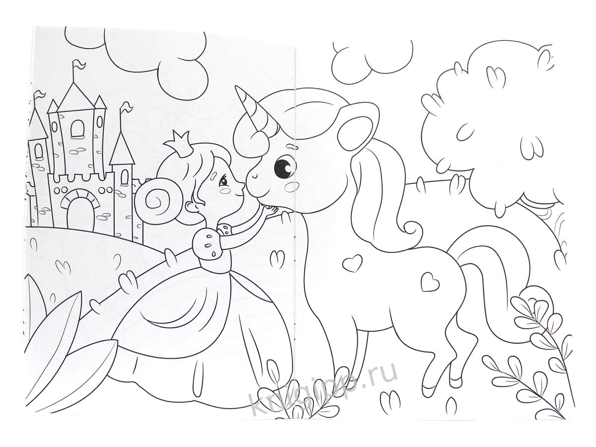 РАСКРАСКА А5 эконом. ЕДИНОРОГИ