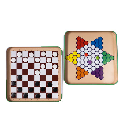 Игра магнитная в жестяной коробочке "Шашки. Китайские шашки"