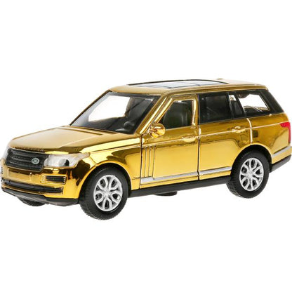 Машина металл "range rover vogue хром" 12см, откр.двери, инерц, золотой в кор. Технопарк в кор2*36шт