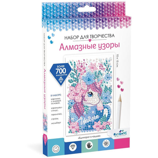 Набор для тв-ва Алмазные узоры Единорог в чашке