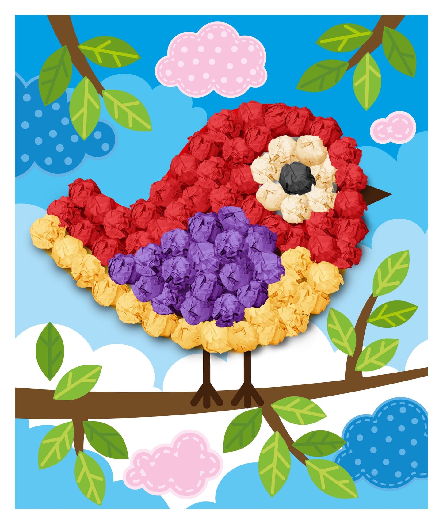 Набор для творчества. Аппликация из тишью "Птичка" размер 138х165