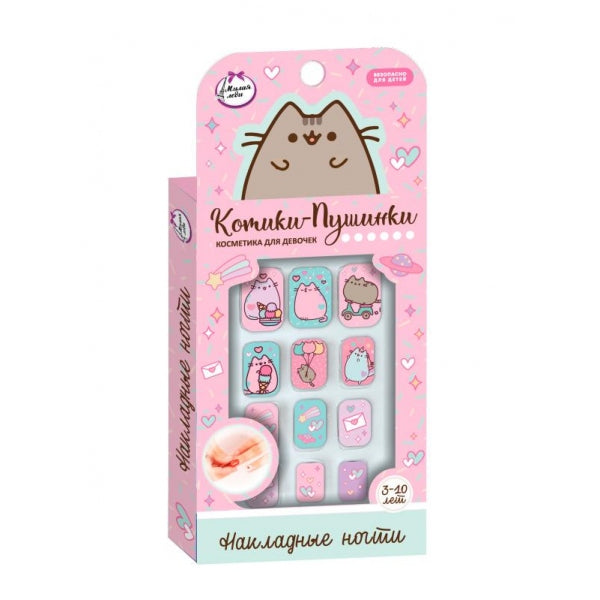 Накладные ногти котики-пушинки в коробке МИЛАЯ ЛЕДИ в кор.60*12шт