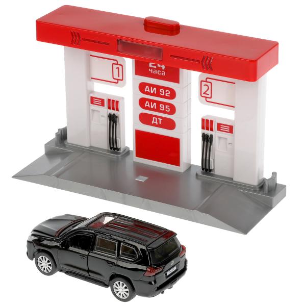 Игрушка пластик свет-звук АВТОЗАПРАВОЧНАЯ СТАНЦИЯ 21 см, lexus lx, кор. Parc technologique en cor.2*24шт
