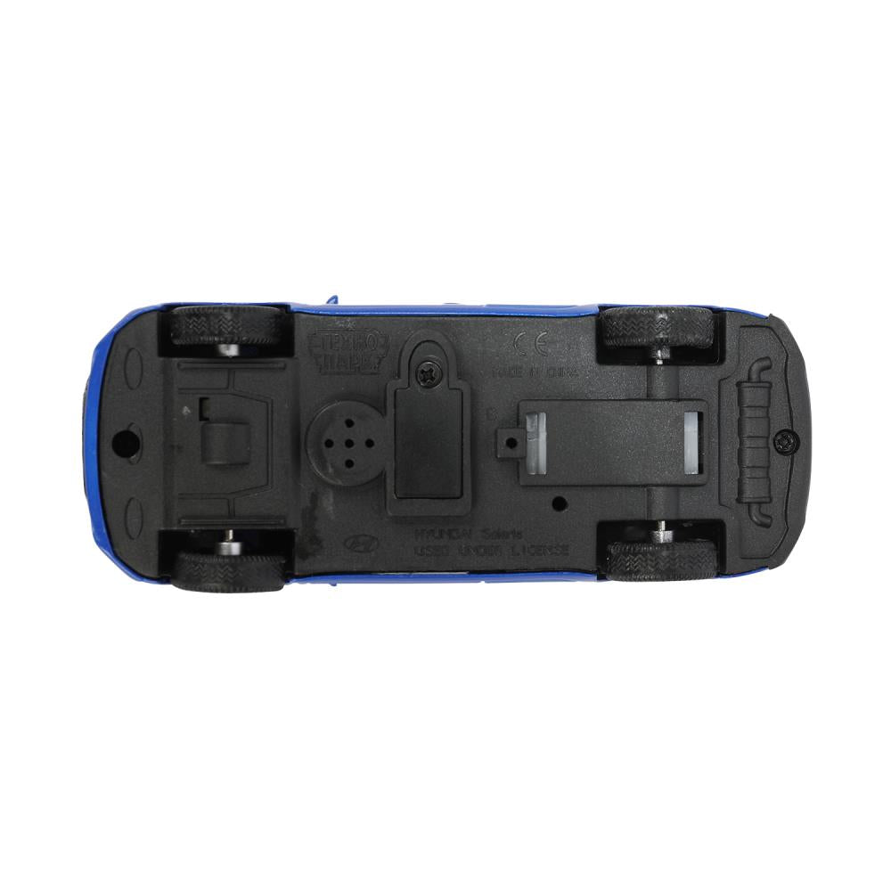 Машина металл HYUNDAI SOLARIS, 12 см, двери, багажник, инерц, синий, кор. Технопарк в кор.2*36шт