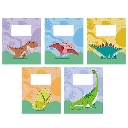 Quatre dinosaures, 12 listes, ligne de commande, avec assortiment