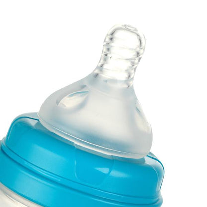 Бутылочка для корм., шир. г СИНИЙ ТРАКТОР 150 мл, сил. с., без ручки Умка в кор.12шт