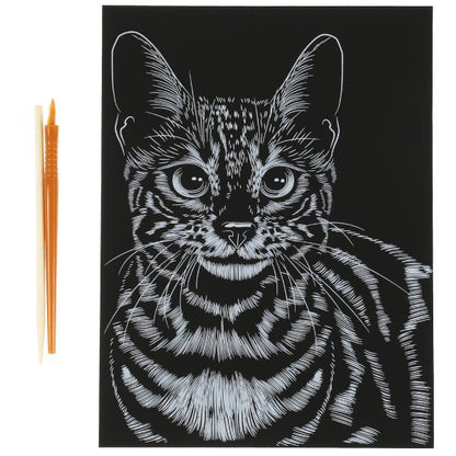 Гравюра 18*24 см бенгальская кошка, цветная МУЛЬТИ АРТ в кор.120шт