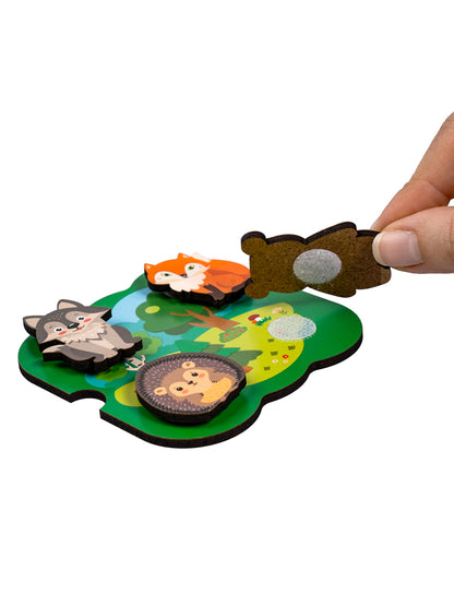 Игрушка из дерева на липучках "Животные" 16 эл.