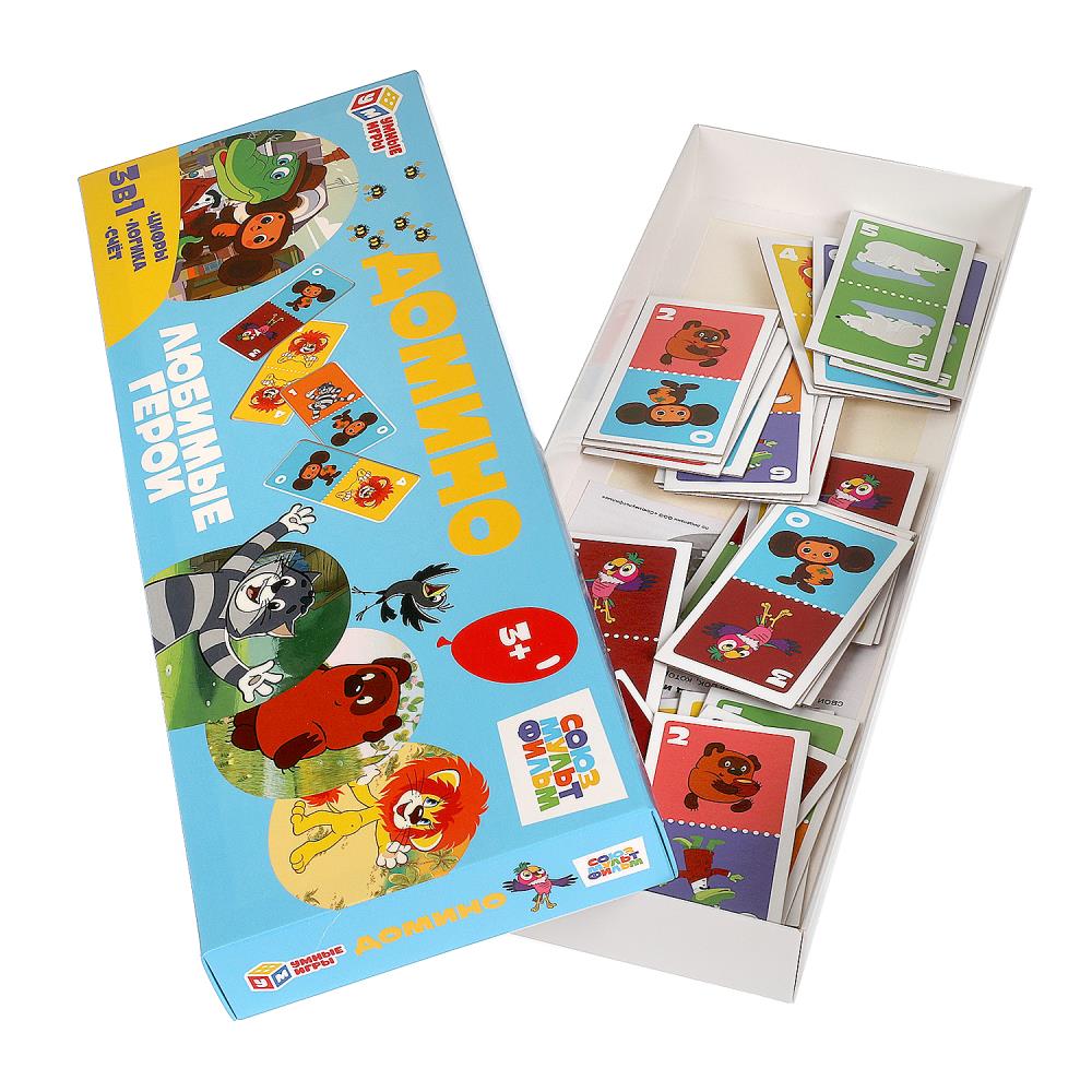 Союзмультфильм. Домино картонное. 350х140х25мм. Умные инры в кор.20шт